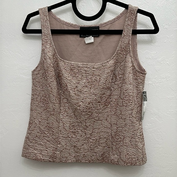 🌹 Alex Evenings Metallic Rose Gold Thread Tank Top - Picture 1 of 10